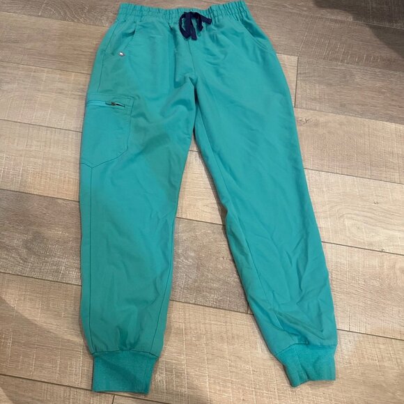 Figs Pants - FIGS TECHNICAL COLLECTION SURGICAL GREEN PULL ON JOGGER WOMENS SCRUB PANTS SMALL